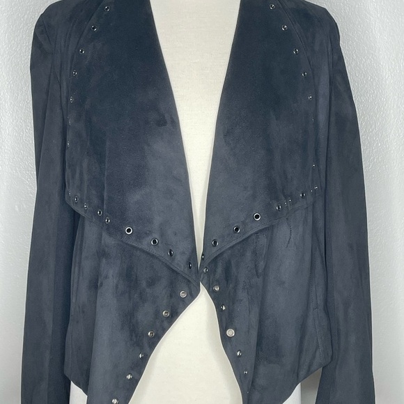Express Black Faux Suede Jacket | Size Small - Picture 1 of 6